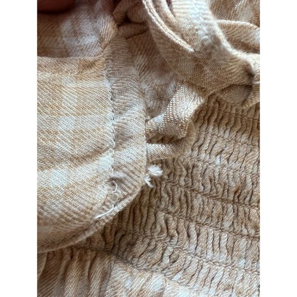 American Eagle Mini Sun Baby Doll Dress Womens Small Smocked Back Lace-Up Front - Picture 12 of 12